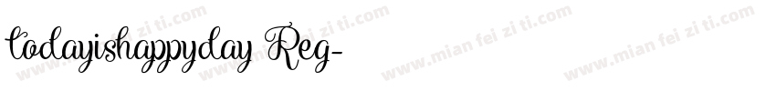 todayishappyday Reg字体转换